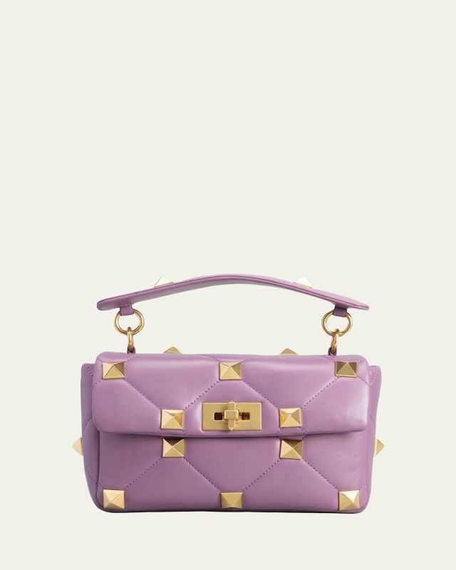 Roman Stud Medium Quilted Chain Shoulder Bag